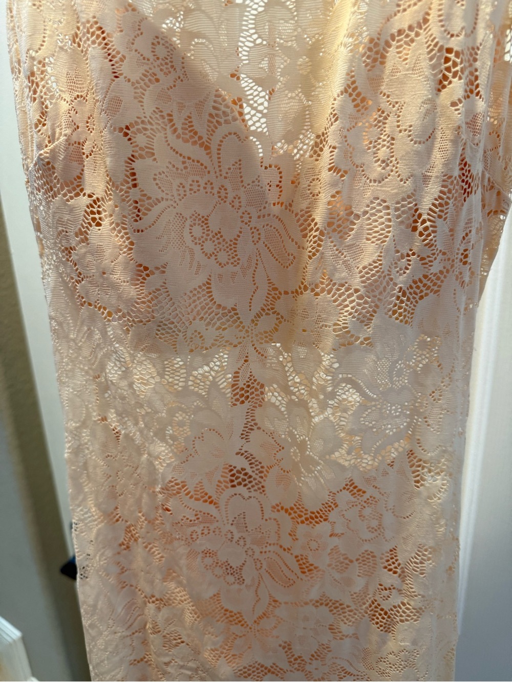 bebe Peach Lace Dress - Picture 3 of 3
